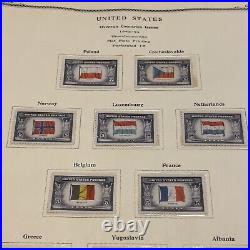 1943-1944 Mint And Used Set Of Us Stamps Overrun Countries On Album Pages #59