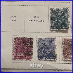 1947-1948 Germany Allied Occupation Stamps Lot Album Page Mint Used Overprints