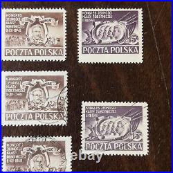 1948 Poland Stamps #445-447 Lot 10 Mint Used Stamps Working Class Unity Congress