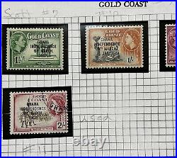 1957 Gold Coast Ghana Independence Overprint Mint Used Stamps Queen Elizabeth II