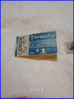1966 George Washington 5 Cent Stamps (Lot of 7) Blue, Never Used