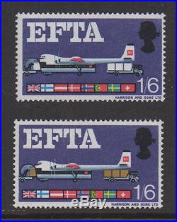 1967 EFTA (ord). SG716c. 1s 6d brown omitted error. Fine unmounted mint