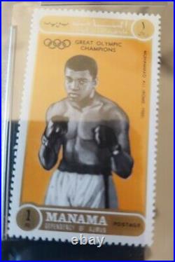 1971 Manama Stamp great Olympic Champs CASSIUS CLAY Muhammad ALI PSA 10 GEM MINT