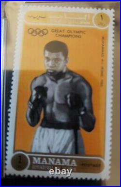 1971 Manama Stamp great Olympic Champs CASSIUS CLAY Muhammad ALI PSA 10 GEM MINT