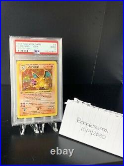 1999 Pokemon 1st Edition Stamp Base Set Shadowless Holo Charizard PSA 9 Mint