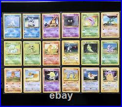 1999 Pokemon Base Set COMPLETE Uncommon Common Cards /102 Lot + 1st & Shadowless