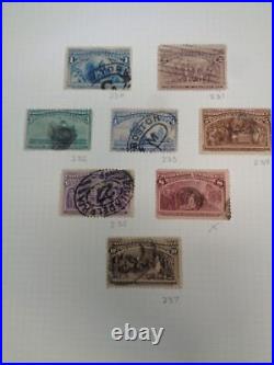 19th Century Used US Classics small collection lot stamps on pages