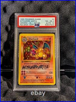 1st Edition Shadowless Charizard Psa 4 Gem Mint 10 Auto Thick Stamp