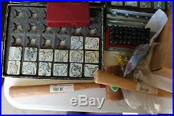 200+ Craftool Leather Craft Leatherworking Stamp Lot Letters Alphabet Animals