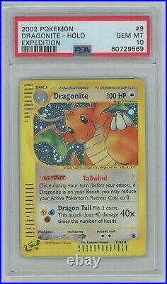 2002 Pokemon Expedition Dragonite Holo Rare #9 PSA 10 GEM MINT WOTC English