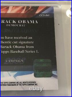 2008 Topps Campaign Barack Obama Cut Signature Autograph Card #3/15 Ccs-bo