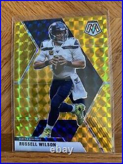 2020 Mosaic Russell Wilson Gold Prizm 3/10 SSP RARE! Jersey Number