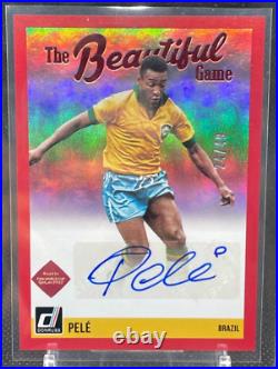 2021-22 Donruss Soccer Road To Qatar Pele Auto Beautiful Game Red #'d 24/49