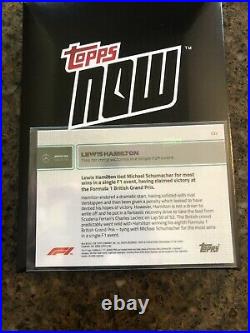 2021 F1 TOPPS NOW Lewis Hamilton Most Victories at 1 Event! Teal Parallel 96/99