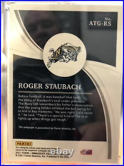 2021 Panini Immaculate Collection Roger Staubach Navy Dallas Cowboys 1/1 Auto