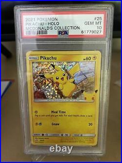 2021 Pokemon McDonald's Collection #25 Pikachu Holo PSA 10 GEM MINT