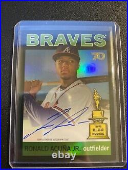 2021 Ronald Acuna Topps All Star Rookie Cup Black Holofractor Auto Vari Sp /10