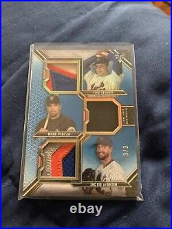 2021 Topps Triple Threads Legends Relic Sapphire Seaver Piazza Degrom #d/3 METS