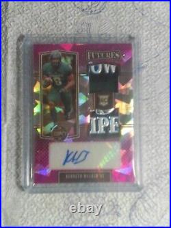 2022 Panini Legacy Kenneth Walker III Pink Cracked Ice RC Auto Bowl Patch 4/5 SP