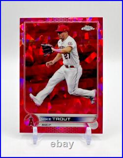2022 Topps Chrome Sapphire Mike Trout Padparadscha Parallel #1/1