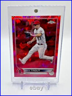 2022 Topps Chrome Sapphire Mike Trout Padparadscha Parallel #1/1