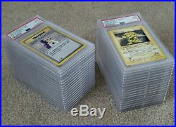 36 Base Set 1st edition Shadowless Pokemon PSA Mint 9 lot includes grey stamp