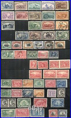 60 USA Stamps Postage #230-240 #285-291 #294-299 Collection Used Mint LH High CV