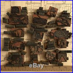 80 Vintage Teachers Wooden Rubber Stamps Lot Words Letters Animals Nest Ruler