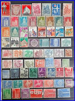 A Lot of Switzerland Post Stamps 440 used pieces 1800s to 2000s CV $448