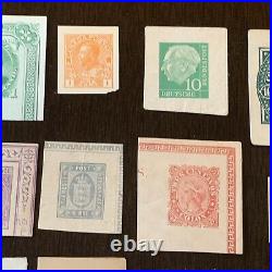 AMAZING LOT OF 16 DIFFERENT WORLDWIDE CUT SQUARES, MANY FROM 1800's