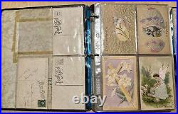 ANTIQUE VINTAGE postcard Lot 177 USA 1900-1960 65+ With Stamps FRANKLIN