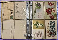 ANTIQUE VINTAGE postcard Lot 177 USA 1900-1960 65+ With Stamps FRANKLIN