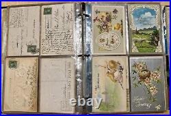 ANTIQUE VINTAGE postcard Lot 177 USA 1900-1960 65+ With Stamps FRANKLIN