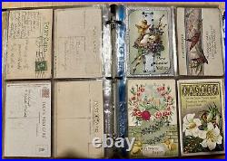 ANTIQUE VINTAGE postcard Lot 177 USA 1900-1960 65+ With Stamps FRANKLIN