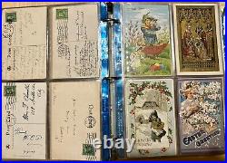 ANTIQUE VINTAGE postcard Lot 177 USA 1900-1960 65+ With Stamps FRANKLIN