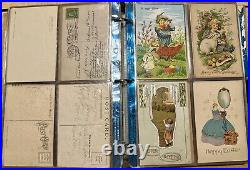 ANTIQUE VINTAGE postcard Lot 177 USA 1900-1960 65+ With Stamps FRANKLIN