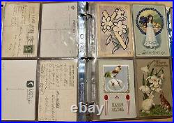 ANTIQUE VINTAGE postcard Lot 177 USA 1900-1960 65+ With Stamps FRANKLIN