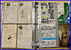 ANTIQUE VINTAGE postcard Lot 177 USA 1900-1960 65+ With Stamps FRANKLIN