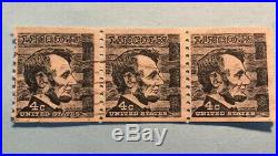 Abraham Lincoln 4 cent black stamp Used Lot 3