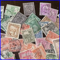 Amazing French Tunisia Stamps Investor Lot Son Cancels Overprints And More