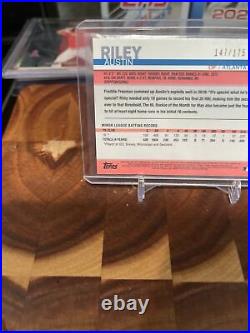 Austin Riley RC 2019 TOPPS CHROME PURPLE REFRACTOR 147/175