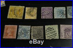 Australia & States + New Zealand Stamp Lot Early Mint Used Victoria Queensland++