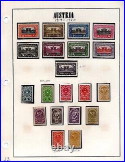 Austria 1874-1924 Collection Of 250+ Stamps Mint & Used All In Black Mounts