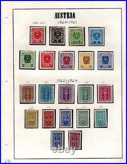 Austria 1874-1924 Collection Of 250+ Stamps Mint & Used All In Black Mounts