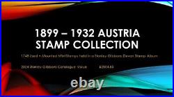 Austria Stamps1899 1932 Mint and Used Collection of 1748 Stamps CV £2004.85