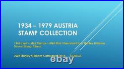 Austria Stamps1934 1979 Mint and Used Collection of 1546 Stamps CV £2300.65