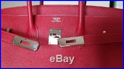 Authentic Hermes Birkin 35 Epsom Rouge Casaque Red Stamp R Kelly constance mint