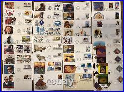 BIG BOX LOT 460+ MANY COLOR FDCs MOST DIFF & UNADDRESSED INC PREMIUM 1950s-1990s