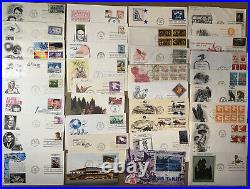 BIG BOX LOT 460+ MANY COLOR FDCs MOST DIFF & UNADDRESSED INC PREMIUM 1950s-1990s