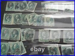 BIG Lot c190-1910 George Washington Green 3 and 2 Cent Postage Stamps